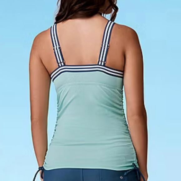 Free Country Garden Oasis Tankini Swimsuit Top in Mint - Picture 3 of 6